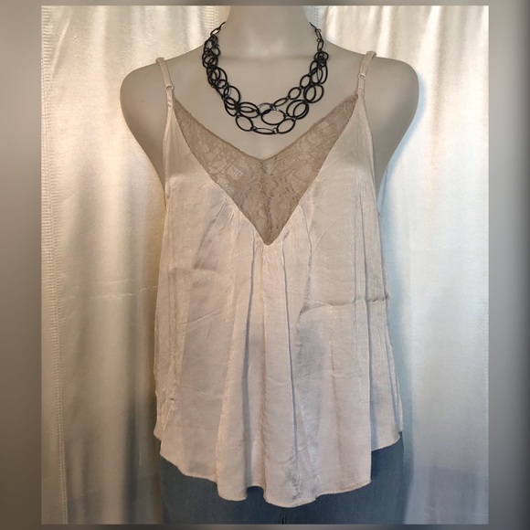 American Eagle Outfitters Tops - American Eagle lacy/satin tank American Eagle Outfitters Tops - American Eagle lacy/satin tank
